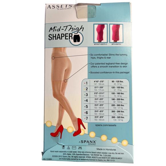 New Assets by Sarah Blakely Spanx Nude Mid Thigh Shaper in Sz 5. (220-265 lbs) - Picture 4 of 4